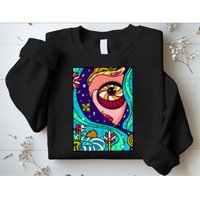 Lucy Sky Diamonds Type Abstract Psychedelic Sweatshirt