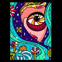 Lucy Sky Diamonds Type Abstract Psychedelic Sweatshirt