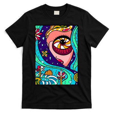 Lucy Sky Diamonds Type Abstract Psychedelic T-Shirt