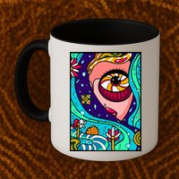 Lucy Sky Diamonds Type Abstract Psychedelic Mug