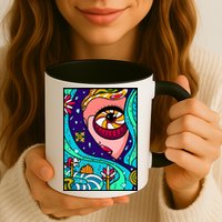 Lucy Sky Diamonds Type Abstract Psychedelic Mug