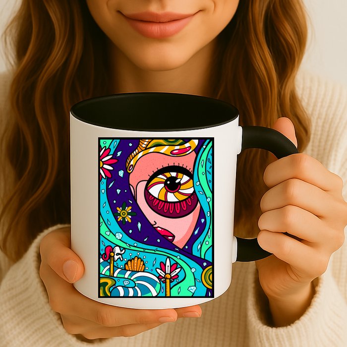 Lucy Sky Diamonds Type Abstract Psychedelic Mug