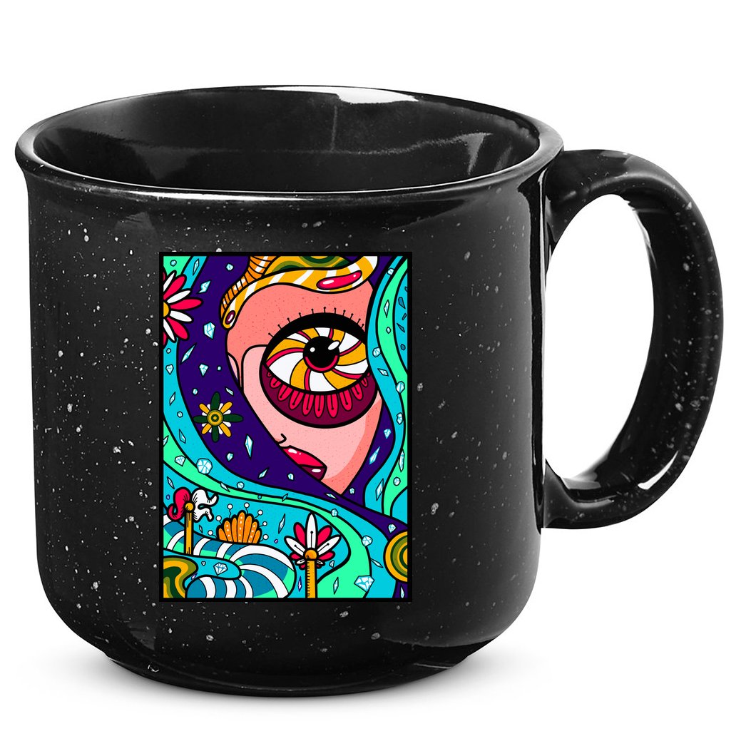 Lucy Sky Diamonds Type Abstract Psychedelic 15oz Campfire Ceramic Mug