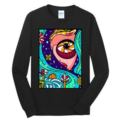 Lucy Sky Diamonds Type Abstract Psychedelic Tall Long Sleeve T-Shirt