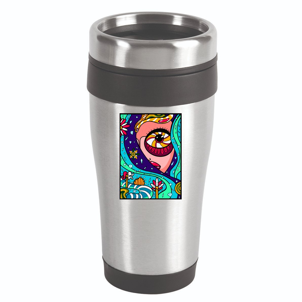 Lucy Sky Diamonds Type Abstract Psychedelic 16oz Travel Tumbler