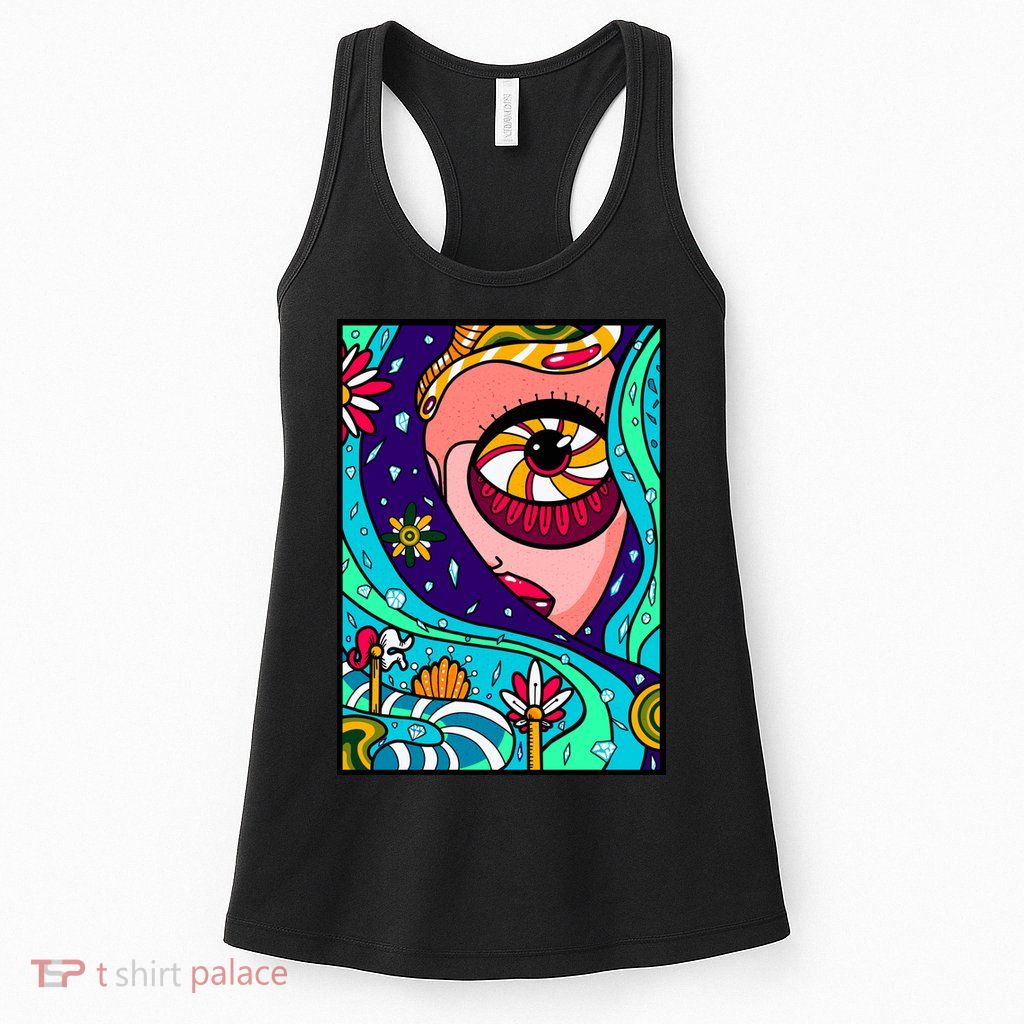 Lucy Sky Diamonds Type Abstract Psychedelic Womens Tank Top