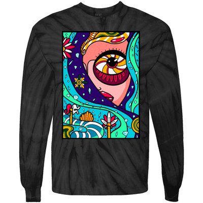 Lucy Sky Diamonds Type Abstract Psychedelic Tie-Dye Long Sleeve Shirt