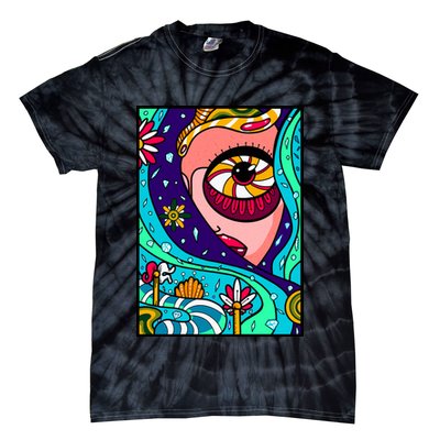Lucy Sky Diamonds Type Abstract Psychedelic Tie-Dye T-Shirt