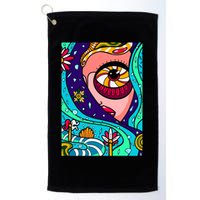 Lucy Sky Diamonds Type Abstract Psychedelic Golf Towel