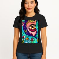 Lucy Sky Diamonds Type Abstract Psychedelic Womens T-Shirt