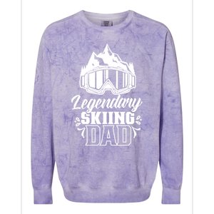 Legendary Skiing Dad Skier Father Ski Daddy Papa Father's Gift Colorblast Crewneck Sweatshirt