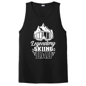 Legendary Skiing Dad Skier Father Ski Daddy Papa Father's Gift PosiCharge Competitor Tank