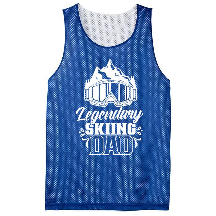 Legendary Skiing Dad Skier Father Ski Daddy Papa Father's Gift Mesh Reversible Basketball Jersey Tank