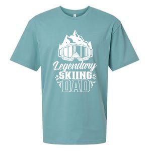 Legendary Skiing Dad Skier Father Ski Daddy Papa Father's Gift Sueded Cloud Jersey T-Shirt