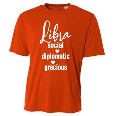 Libra Social Diplomatic Gracious Cool Gift Astrology Gift Cooling Performance Crew T-Shirt