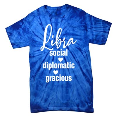 Libra Social Diplomatic Gracious Cool Gift Astrology Gift Tie-Dye T-Shirt