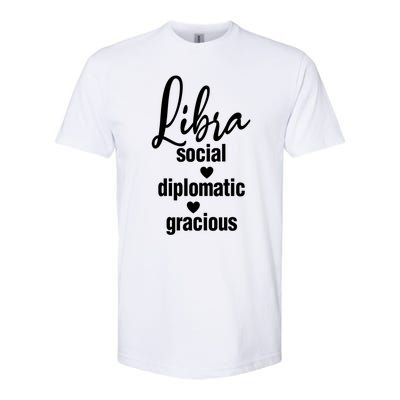 Libra Social Diplomatic Gracious Cool Gift Astrology Gift Softstyle CVC T-Shirt