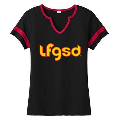 LFGSD San Diego Baseball Ladies Halftime Notch Neck Tee