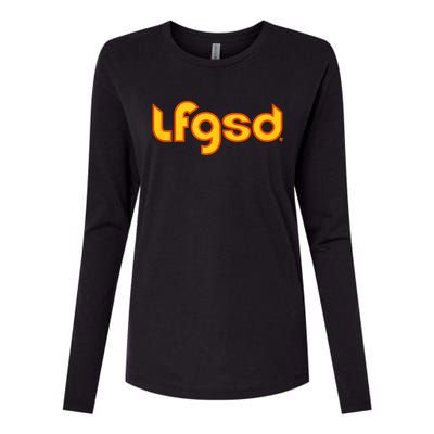 LFGSD San Diego Baseball Womens Cotton Relaxed Long Sleeve T-Shirt