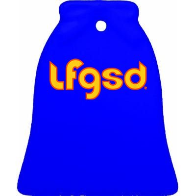 LFGSD San Diego Baseball Ceramic Bell Ornament