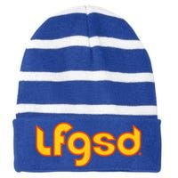 LFGSD San Diego Baseball Striped Beanie with Solid Band