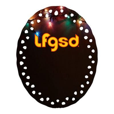 LFGSD San Diego Baseball Ceramic Oval Ornament