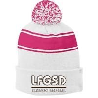 Lfgsd San Diego Baseball Stripe Pom Pom Beanie