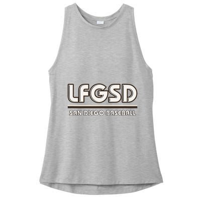 Lfgsd San Diego Baseball Ladies PosiCharge Tri-Blend Wicking Tank