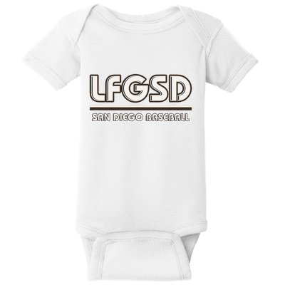 Lfgsd San Diego Baseball Baby Bodysuit
