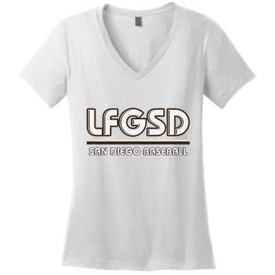 Lfgsd San Diego Baseball Women's V-Neck T-Shirt