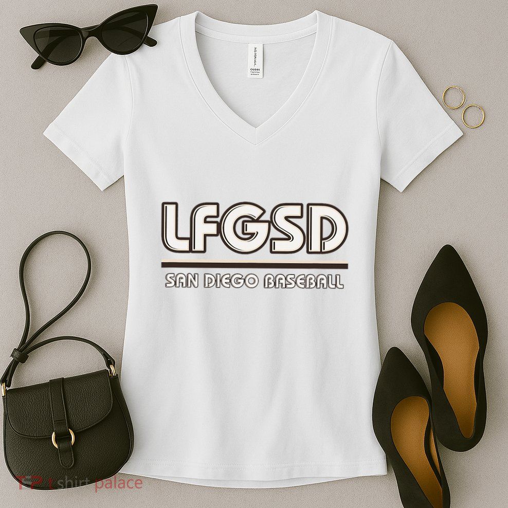 Lfgsd San Diego Baseball Women's V-Neck T-Shirt