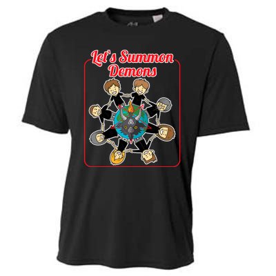 Lets Summon Demons Creepy Incantation Demons Cooling Performance Crew T-Shirt