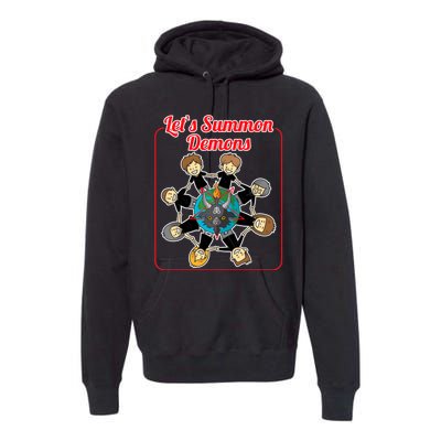 Lets Summon Demons Creepy Incantation Demons Premium Hoodie