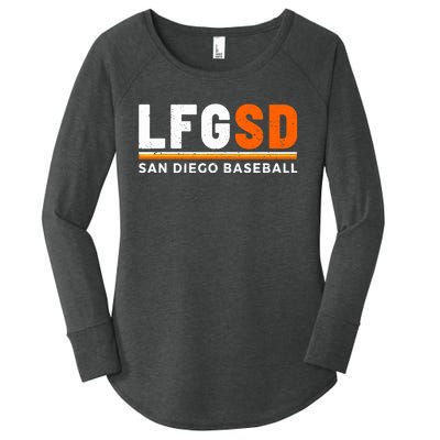 LFGSD San Diego Baseball Jorge Alfaro Women's Perfect Tri Tunic Long Sleeve Shirt