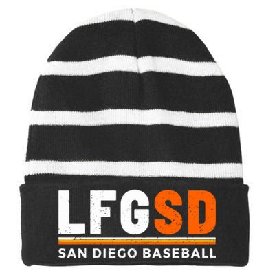 LFGSD San Diego Baseball Jorge Alfaro Striped Beanie with Solid Band