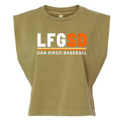 LFGSD San Diego Baseball Jorge Alfaro Garment-Dyed Women's Muscle Tee