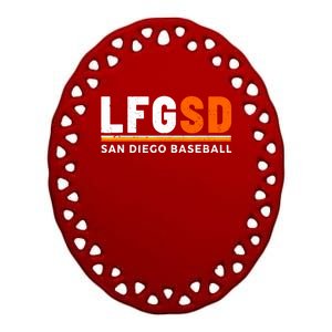 LFGSD San Diego Baseball Jorge Alfaro Ceramic Oval Ornament