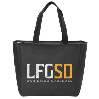 Lfgsd San Diego Baseball Zip Tote Bag