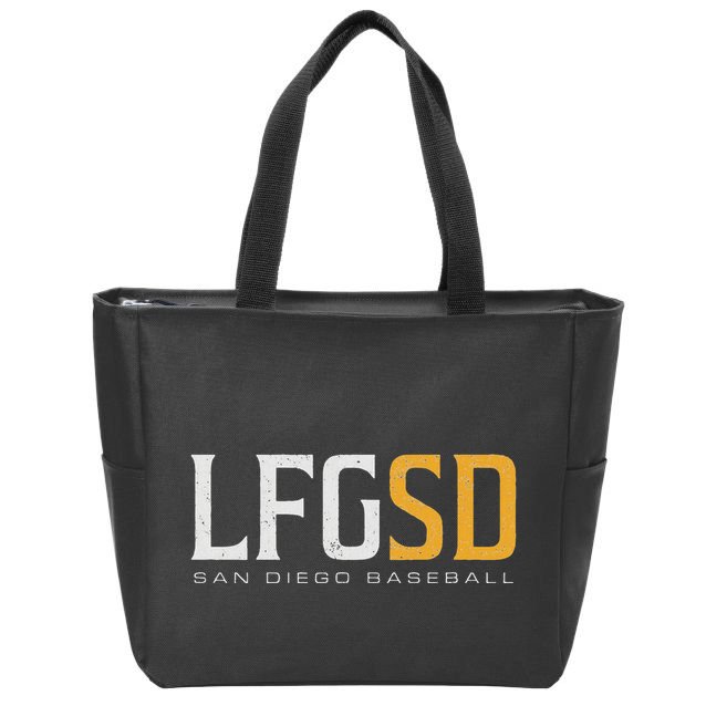 Lfgsd San Diego Baseball Zip Tote Bag