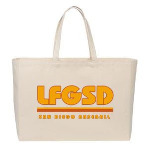 LFGSD San Diego Baseball Cotton Canvas Jumbo Tote