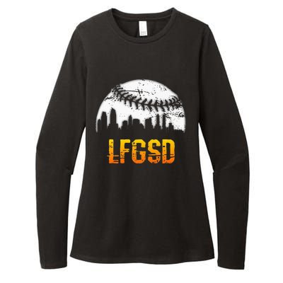 LFGSD San Diego Skyline Baseball Womens CVC Long Sleeve Shirt