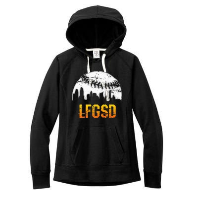 LFGSD San Diego Skyline Baseball Women's Fleece Hoodie