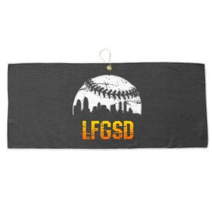 LFGSD San Diego Skyline Baseball Large Microfiber Waffle Golf Towel