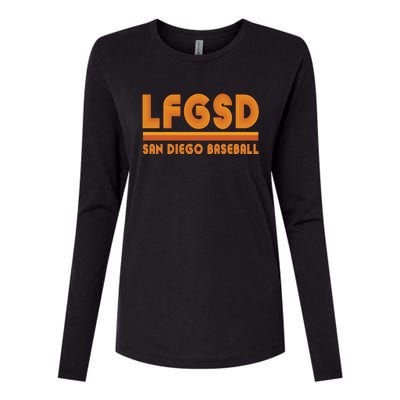 LFGSD San Diego Baseball Womens Cotton Relaxed Long Sleeve T-Shirt