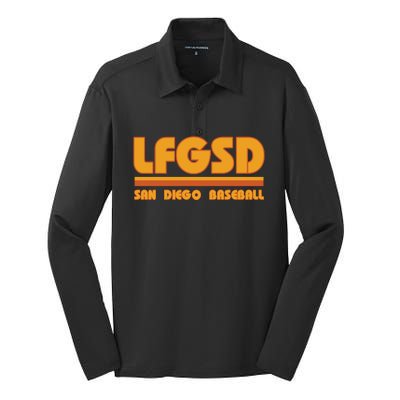 LFGSD San Diego Baseball Silk Touch Performance Long Sleeve Polo