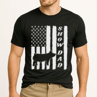 Livestock Show Dad Grungy Flag Stockshow Sow Pig Swine Performance Shirt