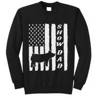 Livestock Show Dad Grungy Flag Stockshow Sow Pig Swine Sweatshirt