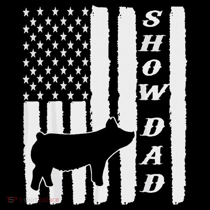 Livestock Show Dad Grungy Flag Stockshow Sow Pig Swine Sustainable Bucket Hat