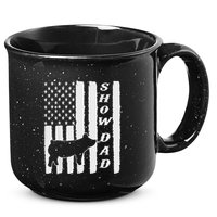Livestock Show Dad Grungy Flag Stockshow Sow Pig Swine 15oz Campfire Ceramic Mug