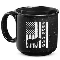 Livestock Show Dad Grungy Flag Stockshow Sow Pig Swine 15oz Campfire Ceramic Mug